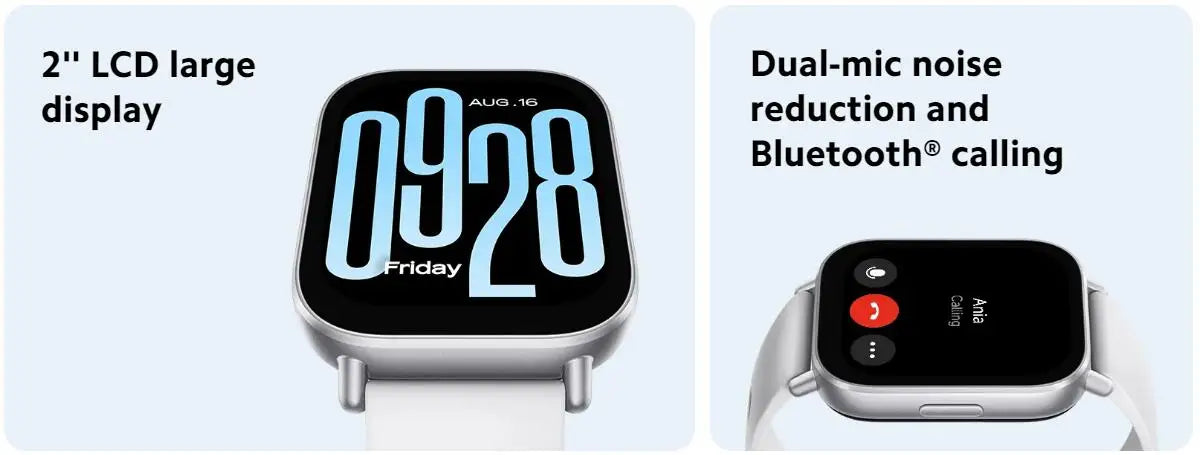 Xiaomi Redmi Watch 5 Active Smart Watch Bluetooth 5.3, monitor de oxígeno en sangre, frecuencia cardíaca, llamadas de voz por Bluetooth, pantalla LCD de 2 pulgadas.