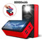 Cargador solar de 100.000 mAh y 120 W con 4 puertos USB para todo tipo de teléfonos móviles y dispositivos electrónicos.