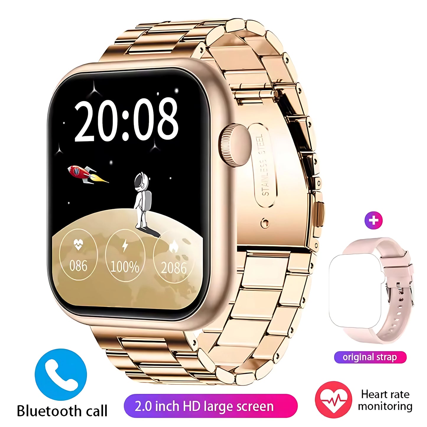 Reloj inteligente compatible con Apple Watch 10 para hombre y mujer, con control de temperatura corporal, Bluetooth, llamadas, NFC, GPS, deportivo, para iPhone, 2025
