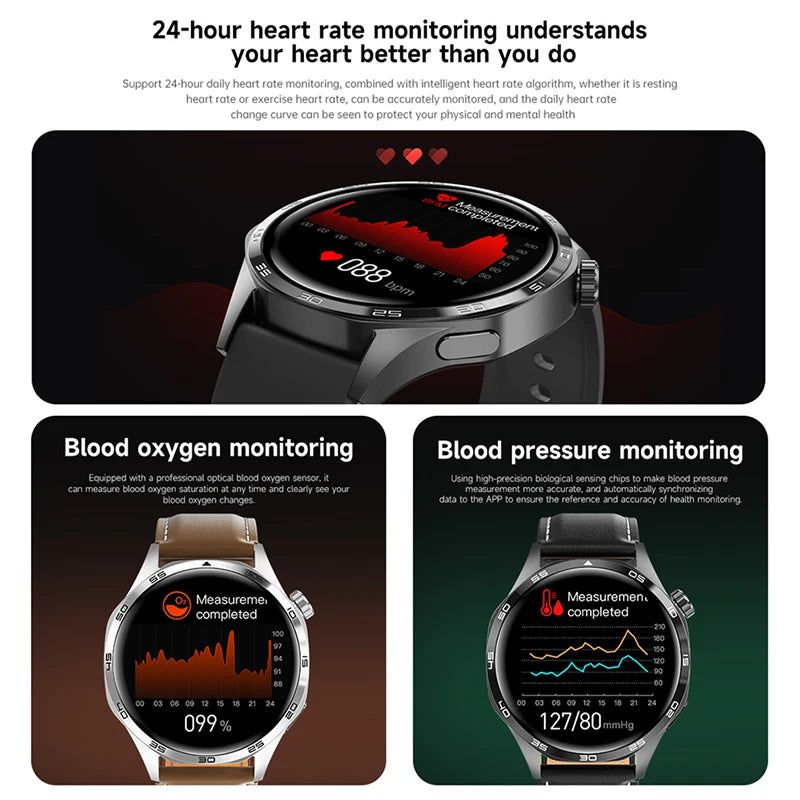 Reloj inteligente compatible con HUAWEI GT5 Pro con GPS y NFC para hombre, pantalla AMOLED de 360 x 360, control del ritmo cardíaco, Bluetooth, llamadas, IP67, resistente al agua, 2025