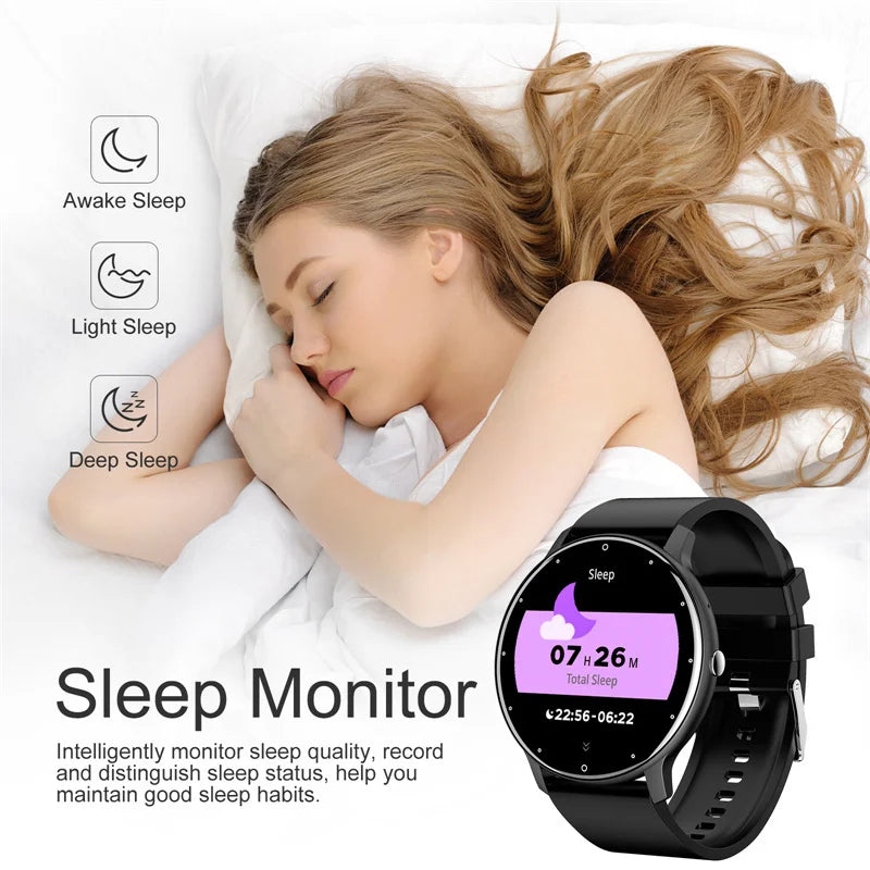 Reloj inteligente LIGE para hombre y mujer, con pantalla táctil completa, Bluetooth 5.2, llamadas, resistente al agua, rastreador de actividad física deportivo, IP67, ZL02, nuevo.