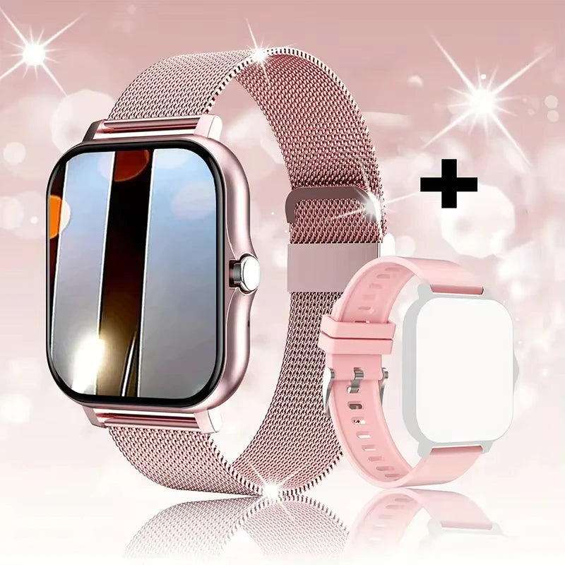 Reloj inteligente deportivo con Bluetooth, pantalla táctil completa, monitor de ritmo cardíaco, fitness.