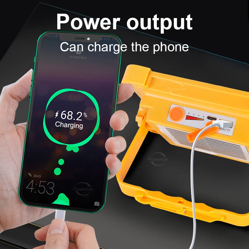 NUEVA!!! linterna de camping solar recargable de 20000 mAh, banco de energía, luz LED para tienda de campaña, potente linterna magnética, lámpara de emergencia para reparación