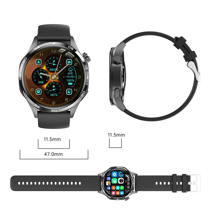 Reloj inteligente compatible con HUAWEI GT5 Pro con GPS y NFC para hombre, pantalla AMOLED de 360 x 360, control del ritmo cardíaco, Bluetooth, llamadas, IP67, resistente al agua, 2025