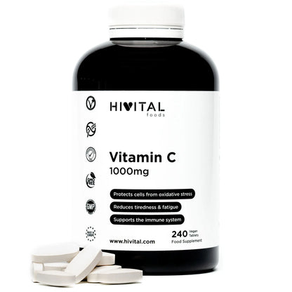 Vitamina C 1000 mg 240 comprimidos (suministro para 8 meses).