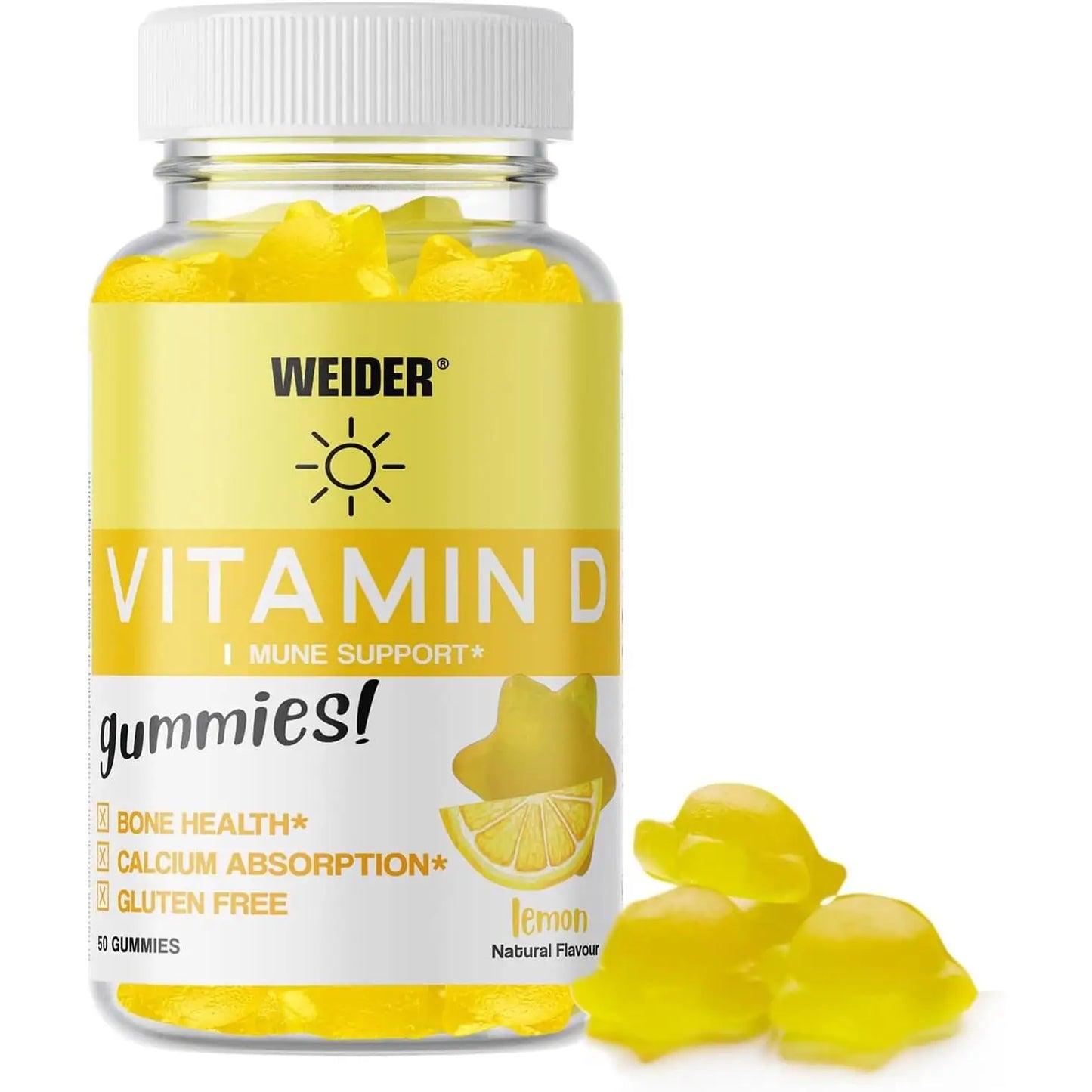 Vitamina D3 (50 gominolas) - Weider | Fácil de tomar | Sin azúcar | Sin gluten