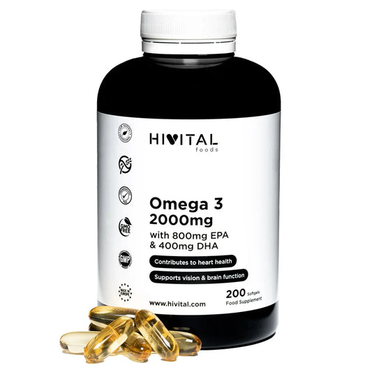 Omega 3 2000 mg. 200 cápsulas para más de 3 meses.