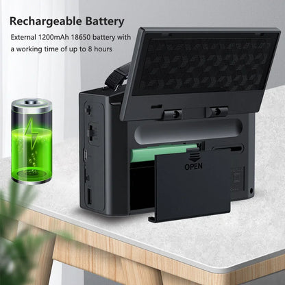 Radio portátil FM AM SW recargable para exteriores, solar, de banda completa, de alta sensibilidad, con iluminación LED y altavoz Bluetooth.