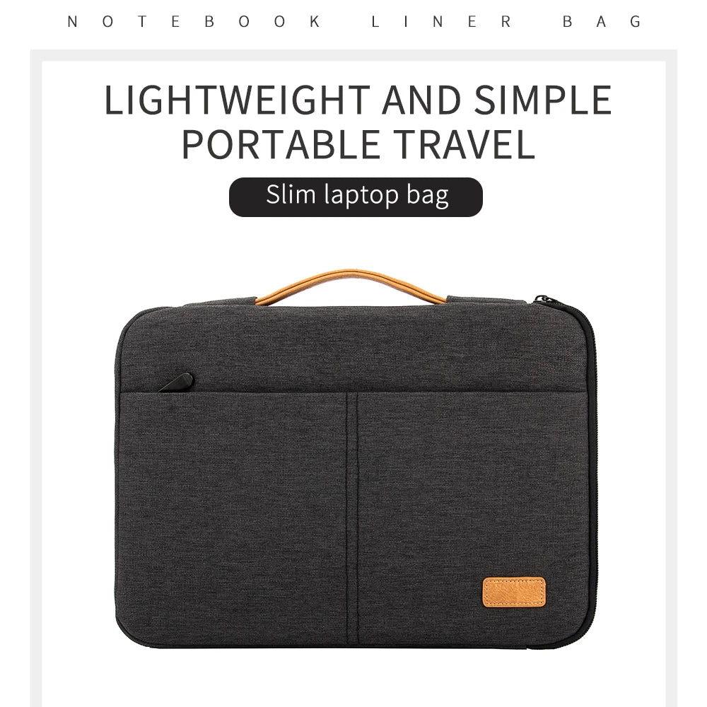 Funda para portátil de 14 a 15,6 pulgadas, funda para portátil para MacBook, HP, Dell, Acer +  maletín para ordenador a prueba de golpes, estuche de viaje para negocios