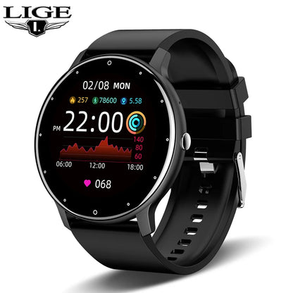 Reloj inteligente LIGE para hombre y mujer, con pantalla táctil completa, Bluetooth 5.2, llamadas, resistente al agua, rastreador de actividad física deportivo, IP67, ZL02, nuevo.