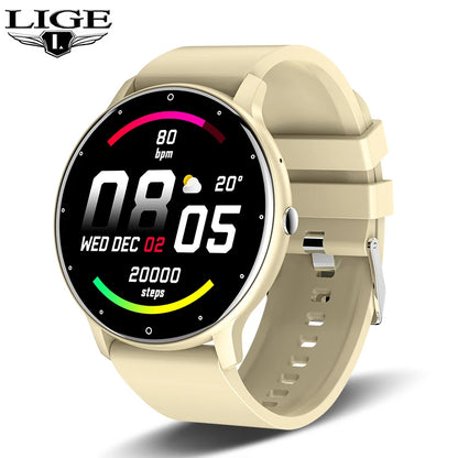 Reloj inteligente LIGE para hombre y mujer, con pantalla táctil completa, Bluetooth 5.2, llamadas, resistente al agua, rastreador de actividad física deportivo, IP67, ZL02, nuevo.