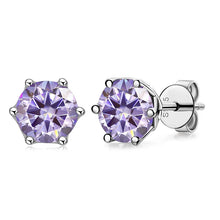 Cargar imagen en el visor de la galería, Butterflykiss Real 1 CT D Color Moissanite Stud Earrings For Women Top Quality 925 Sterling Silver Sparkling Wedding Jewelry
