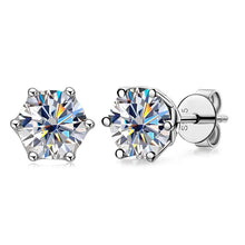 Cargar imagen en el visor de la galería, Butterflykiss Real 1 CT D Color Moissanite Stud Earrings For Women Top Quality 925 Sterling Silver Sparkling Wedding Jewelry
