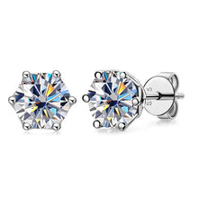 Cargar imagen en el visor de la galería, Butterflykiss Real 1 CT D Color Moissanite Stud Earrings For Women Top Quality 925 Sterling Silver Sparkling Wedding Jewelry
