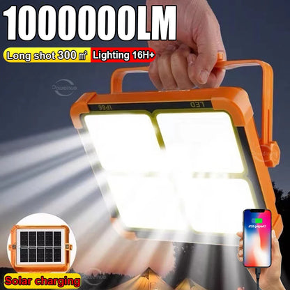 NUEVA!!!   linterna de camping solar recargable de 20000 mAh, banco de energía, luz LED para tienda de campaña, potente linterna magnética, lámpara de emergencia para reparación