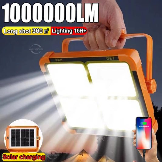 NUEVA!!!   linterna de camping solar recargable de 20000 mAh, banco de energía, luz LED para tienda de campaña, potente linterna magnética, lámpara de emergencia para reparación