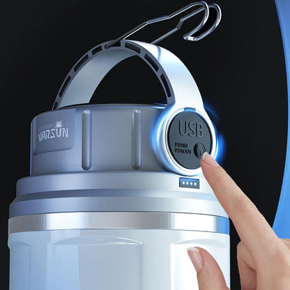 Lámpara de camping Warsun Outdoor de 1100 lúmenes, LED solar de larga duración, potente y recargable, ideal para deportes al aire libre.