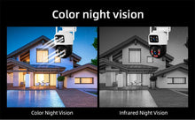 Cargar imagen en el visor de la galería, Cámara IP inalámbrica KERUI para exteriores con doble lente de 6 MP y WiFi
+ videovigilancia de seguridad para el hogar, detección humana, pantalla dual Icsee.
