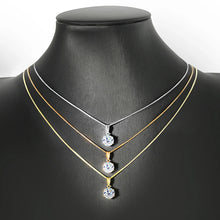 Cargar imagen en el visor de la galería, Collar de moissanita de color D de 1 quilates.  Precioso e Impecable , brillante, joyería de plata de ley 925 GRA
