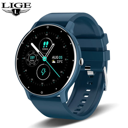 Reloj inteligente LIGE para hombre y mujer, con pantalla táctil completa, Bluetooth 5.2, llamadas, resistente al agua, rastreador de actividad física deportivo, IP67, ZL02, nuevo.