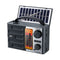 Radio portátil FM AM SW recargable para exteriores, solar, de banda completa, de alta sensibilidad, con iluminación LED y altavoz Bluetooth.