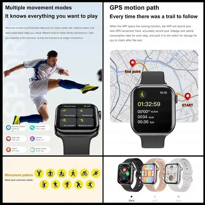 Reloj inteligente Apple Watch 10 original, nuevo, 2025!!!!
con control de temperatura corporal, Bluetooth, llamadas, NFC, GPS, deportivo