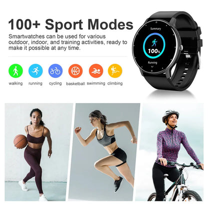 Reloj inteligente LIGE para hombre y mujer, con pantalla táctil completa, Bluetooth 5.2, llamadas, resistente al agua, rastreador de actividad física deportivo, IP67, ZL02, nuevo.