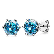 Cargar imagen en el visor de la galería, Butterflykiss Real 1 CT D Color Moissanite Stud Earrings For Women Top Quality 925 Sterling Silver Sparkling Wedding Jewelry
