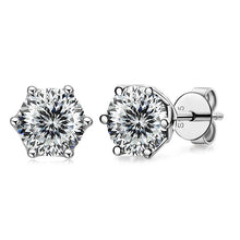 Cargar imagen en el visor de la galería, Butterflykiss Real 1 CT D Color Moissanite Stud Earrings For Women Top Quality 925 Sterling Silver Sparkling Wedding Jewelry
