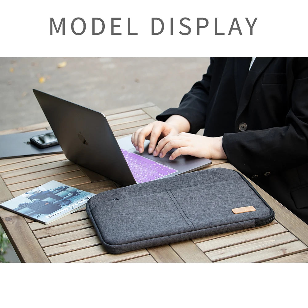 Funda para portátil de 14 a 15,6 pulgadas, funda para portátil para MacBook, HP, Dell, Acer +  maletín para ordenador a prueba de golpes, estuche de viaje para negocios