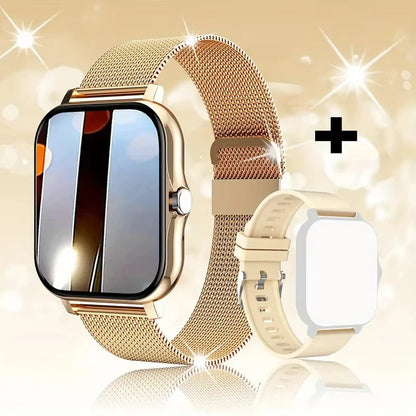 Reloj inteligente deportivo con Bluetooth, pantalla táctil completa, monitor de ritmo cardíaco, fitness.
